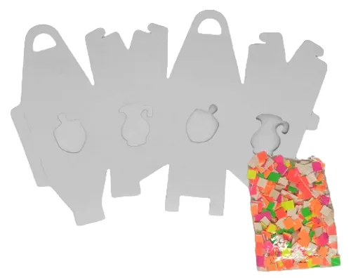 ערכת יצירה - עששית לבנה בתוספת פסיפס צבעוני - 36 יח'