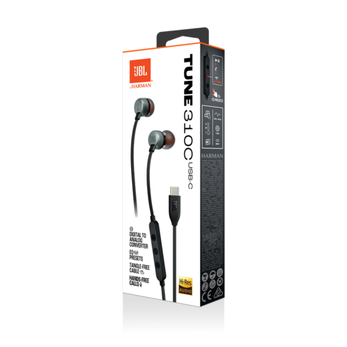 אוזניות IN EAR שחור JBL TUNE 310C - TYPE C