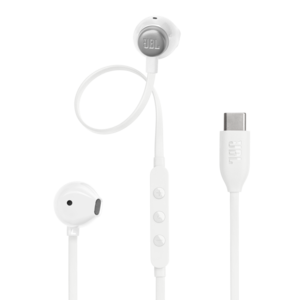 אוזניות JBL TUNE 305C - TYPE C בצבע לבן 