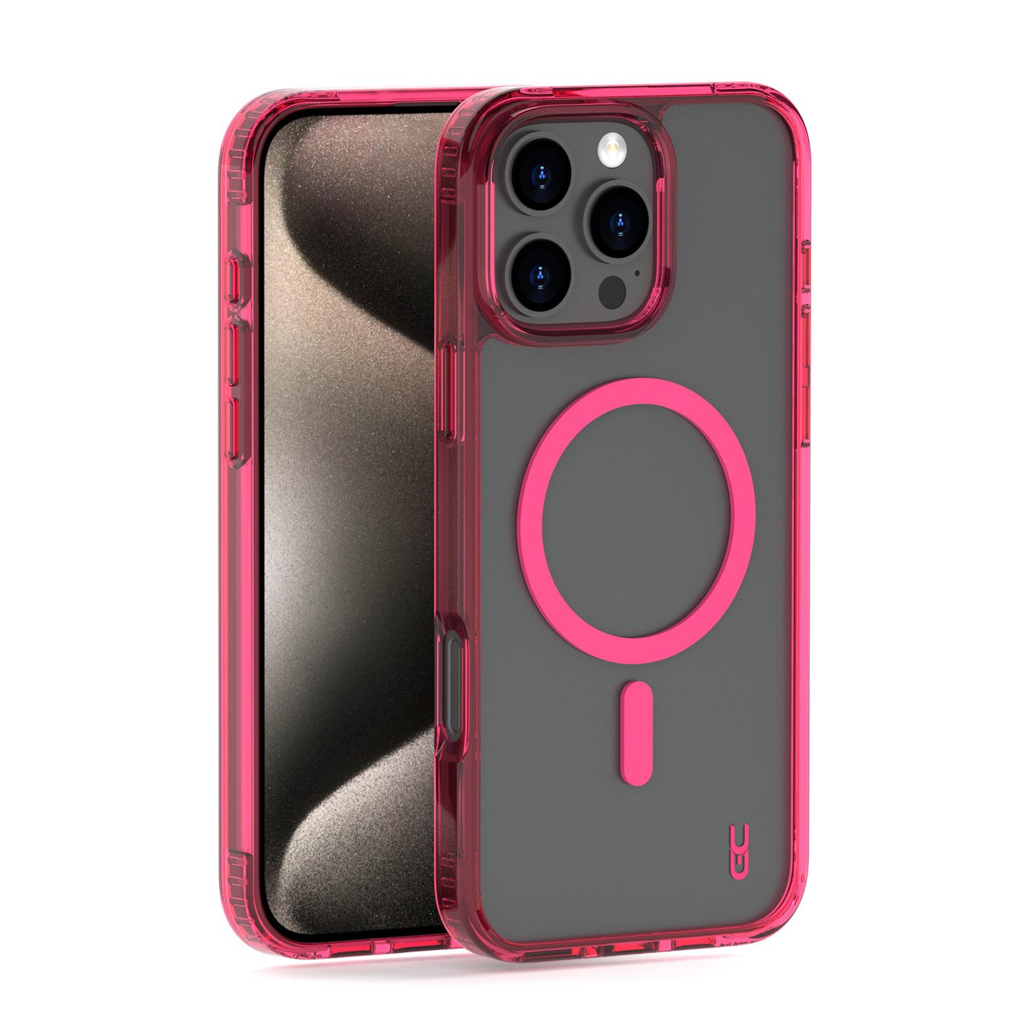 Grip Case Crystal MagSafe for iPhone 16 Pro Max 6.9 Pink