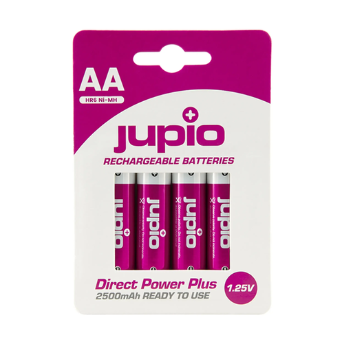 סט 4 סוללות AA נטענות Jupio 2500mAh