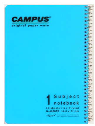 מחברת ספירלה כריכת פלסטיק A4 - CAMPUS