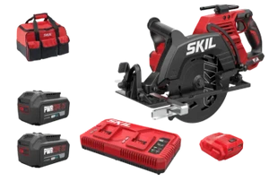 מסור עגול נטען 40V(2X20V) Brushless קוטר להב "1/4 7 ( 184 מ"מ ) + שתי סוללות 4.0Ah + מטען מהיר כפול +מתאם USB + תיק נשיאה דגם SW1E3572EA SKIL