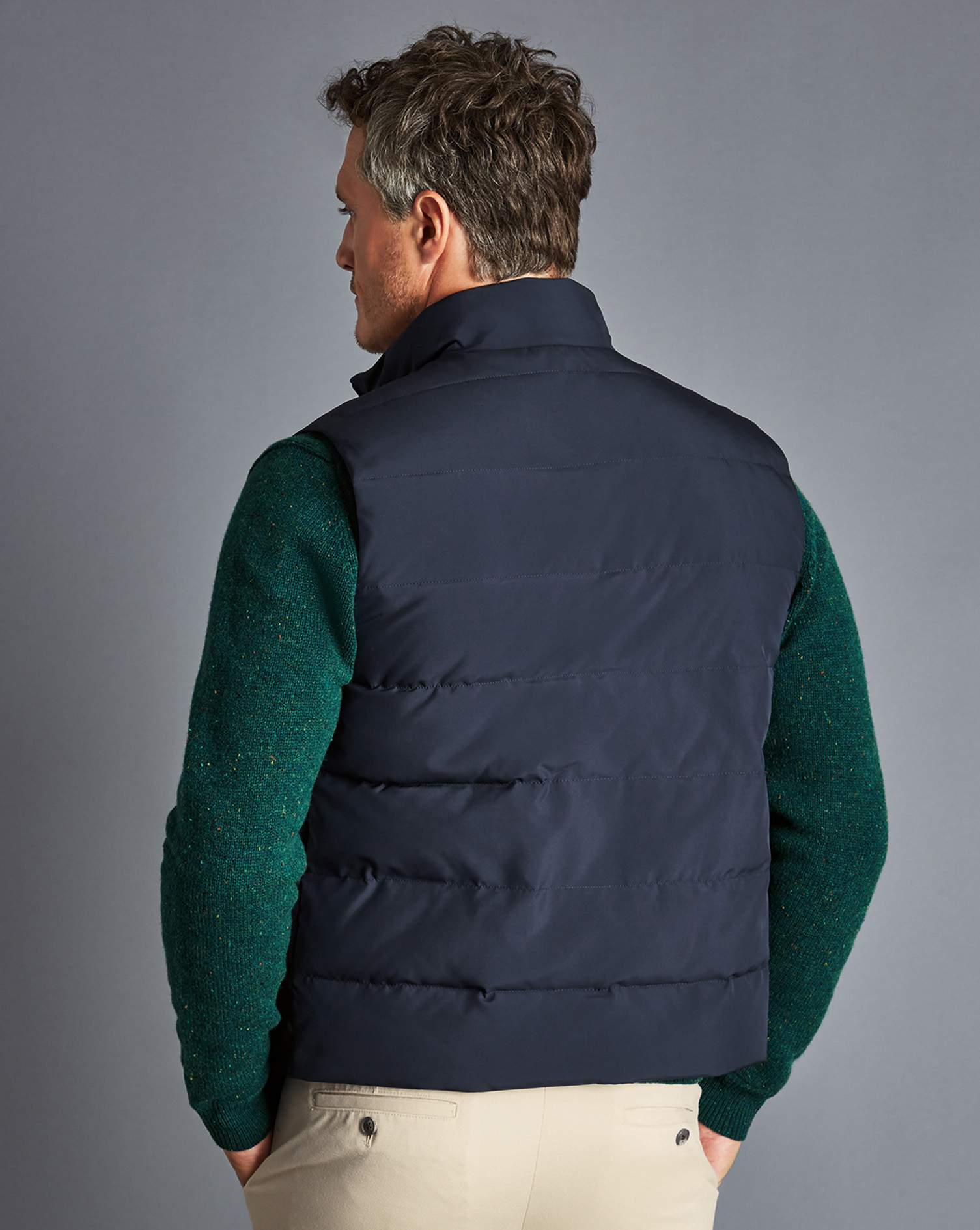 אפוד חורף -Lightweight Quilted Gilet - Navy