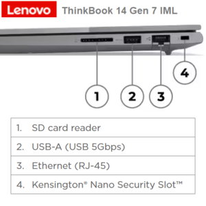 מחשב נייד Lenovo ThinkBook 14 G7 IML 14"-U7-16GB-1TB