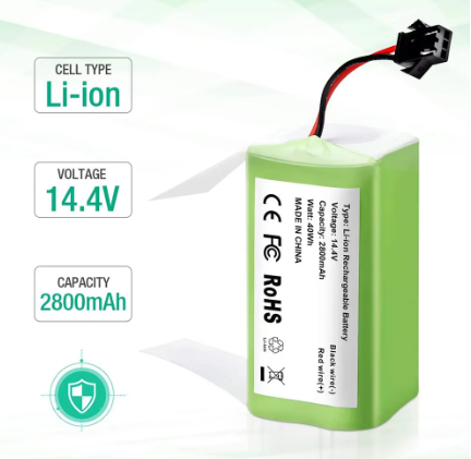 סוללה תואמת לשואב אבק רובוטי 14.4V 6800MAH 