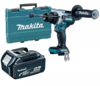 מברגה מקדחה נטענת 13 ממ מנוע BL מתח 18V כולל סוללה 5AH (ללא מטען) מבית MAKITA