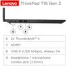 מחשב נייד Lenovo ThinkPad T16 Gen3 16"-U7-32GB-1TB-LTE4G-W11p
