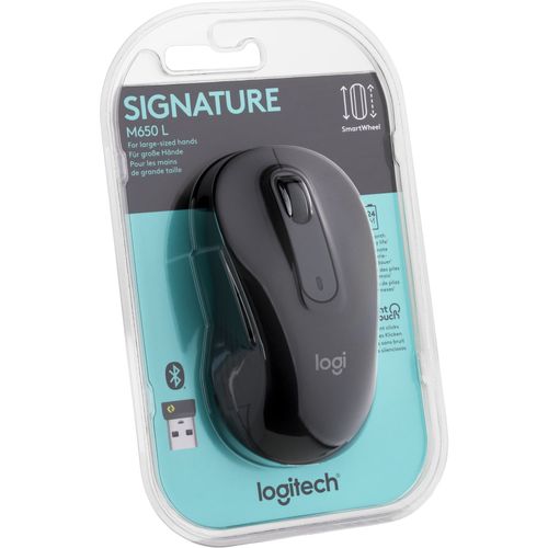 עכבר אלחוטי שחור  Logitech M650 L Wireless Mouse-ROSE-Bluethooth
