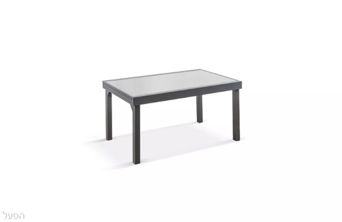 שולחן אלומיניום 135x90 זכוכית נפתח ל-270 ס