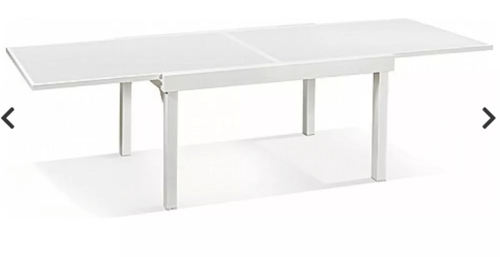 שולחן אלומיניום 135x90 זכוכית נפתח ל-270 ס