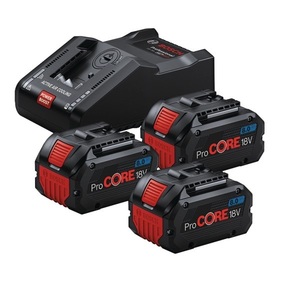 סט 3 סוללות 8A PRO CORE ומטען 18V GAL1880CV מבית BOSCH