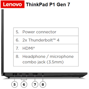 מחשב נייד Lenovo ThinkPad P1 Gen7 16"-TOUCH-WQUXGA-U9-64GB-2TB-RTX4070-W11p