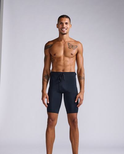 טייץ קומפרשן קצר Aero Mesh Compression Shorts BLK/SRF