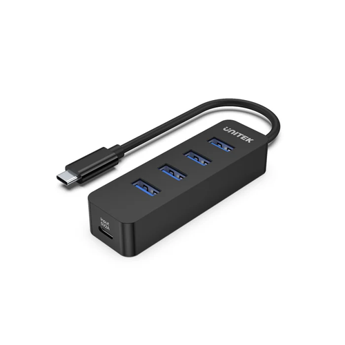 מפצל  USB3 עם חיבור Unitek uHUB Q4 H1117B  Type-c  