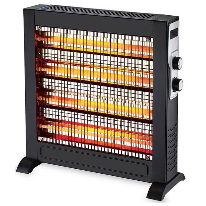 תנור חימום קוורץ - 4 גופי חימום 2000W - דילאור 1004