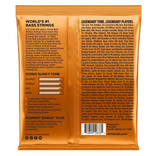 סט מיתרים לגיטרה בס Ernie Ball Hybrid Slinky Nickel Wound 45-105