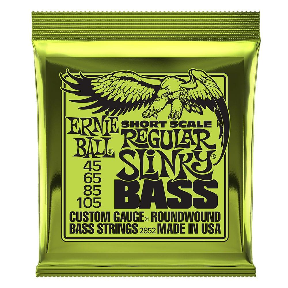 סט מיתרים לגיטרה בס שורט סקייל Ernie Ball Short Scale Regular Slinky Nickel Wound 45-105