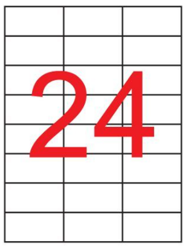  מדבקות שקופות A4 להדפסה במדפסת לייזר - 24 מדבקות בדף