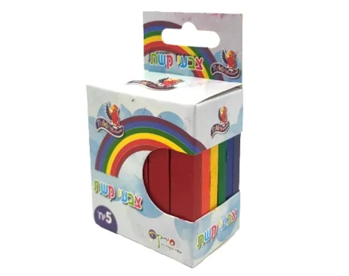 צבעי קשת שעווה - 5 יח'