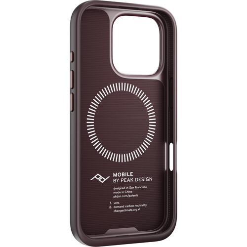 Peak Design Mobile Everyday Loop כיסוי עם לולאה ל iPhone 16 Pro (בורדו Eclipse)