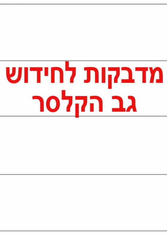 מדבקות לחידוש גב קלסר 1/200