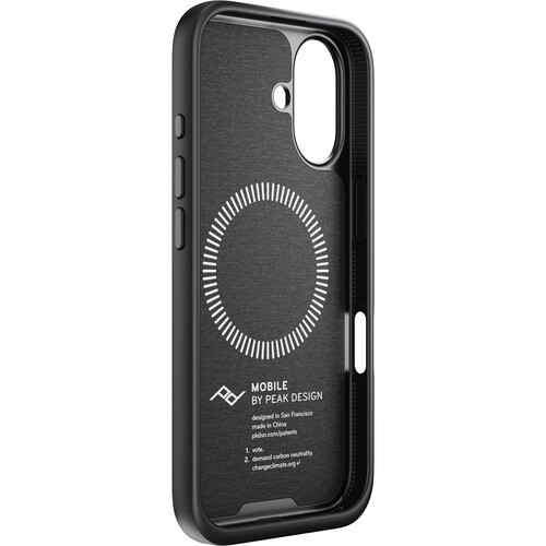 Peak Design Mobile Everyday Fabric קייס עבור iPhone 16 (אפור Charcoal)