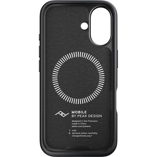 Peak Design Mobile Everyday Fabric קייס עבור iPhone 16 (אפור Charcoal)