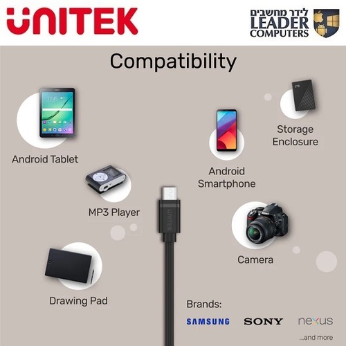 כבל טייפ-סי למיקרו USB | דגם: Y-C473BK UNITEK
