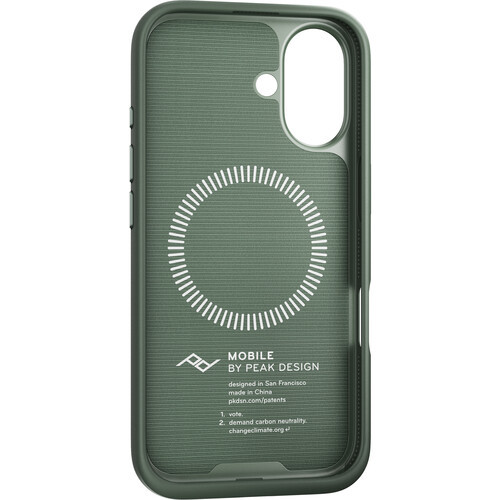 Peak Design Mobile Everyday Fabric קייס עבור iPhone 16 (ירוק Sage)