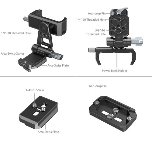 SmallRig 4695 Power Bank Mount Plate Kit for Mirrorless Cameras