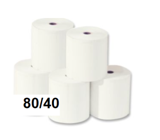 גלילי נייר טרמי 80/40 מ"מ למכשירי אשראי- 5 יחידות