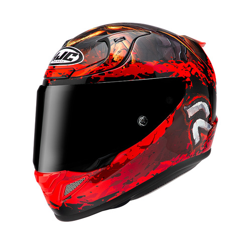 קסדת קרבון רפה 12 אדום / שחור - HJC RPHA 12 DIABLO BLIZZARD MC-1