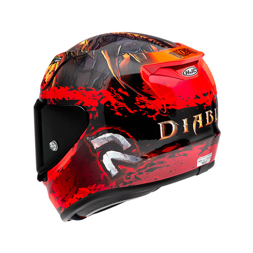 קסדת קרבון רפה 12 אדום / שחור - HJC RPHA 12 DIABLO BLIZZARD MC-1