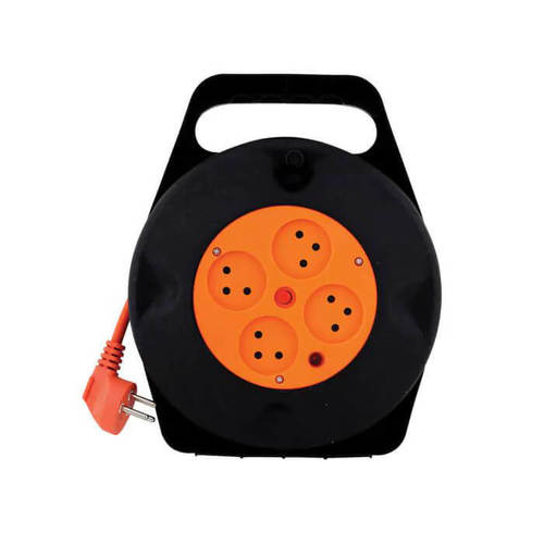 תוף כבל מאריך 10 מטר 4 שקעים HYCR10