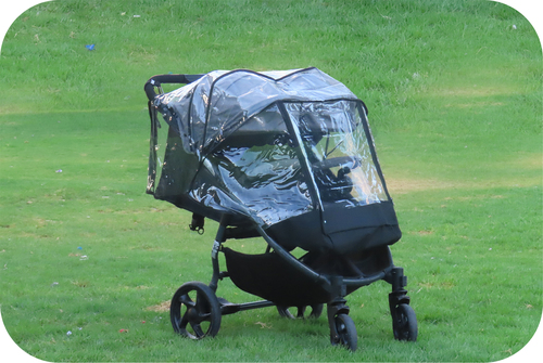 כיסוי ניילון גשם לעגלת לתאומים