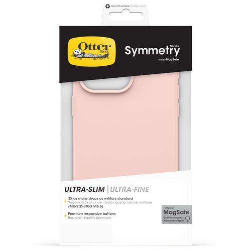 כיסוי אייפון OtterBox Symmetry MagSafe Iphone 15/14/13 ורוד 