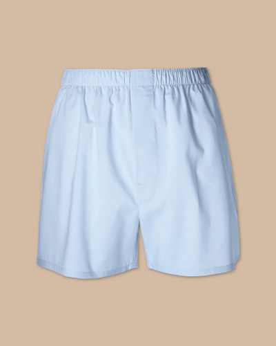  תחתוני בוקסר -Stripe Woven Boxers - Cornflower Blue