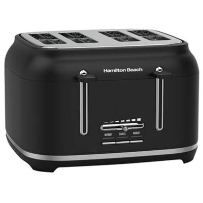 מצנם 4 פרוסות , צבע שחור מט 1600W Hamilton Beach 22702-IS