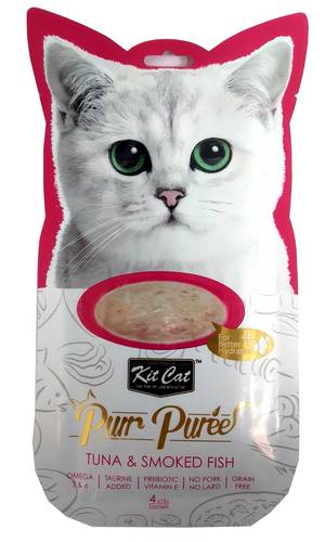 קיט קט Kit Cat שלוקים טונה ודג מעושן 60 גרם
