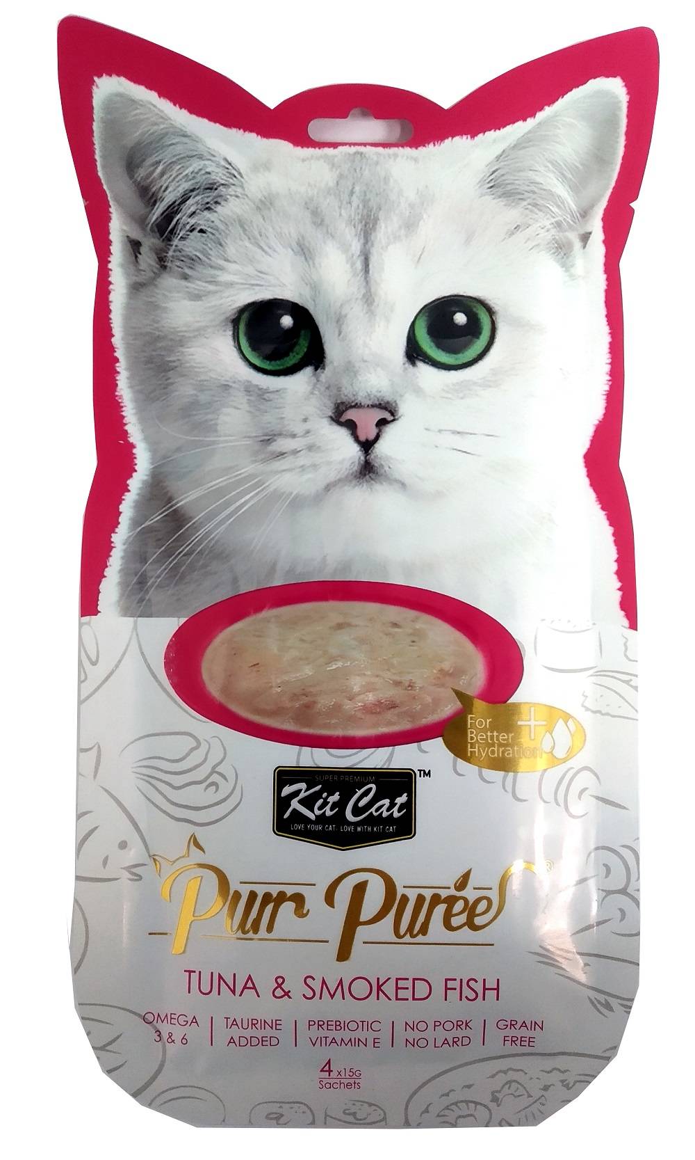 קיט קט Kit Cat שלוקים טונה ודג מעושן 60 גרם