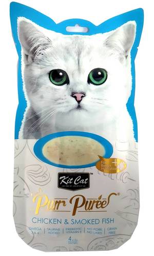קיט קט Kit Cat שלוקים עוף ודג מעושן 60 גרם