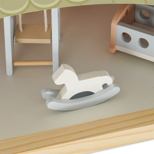 בית בובות תלת קומתי עם 23 פריטי איבזור - וילה אורבנית