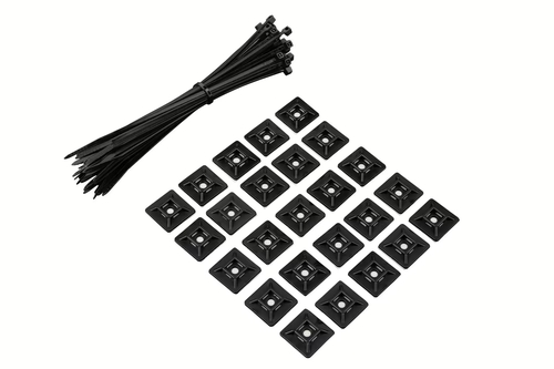סט 25 מחזיקי כבלים ו 50 אזיקונים לפדל בורד RockBoard RBO CO SET 1