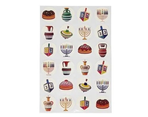 דבקות סמלי חנוכה - דגם 1466