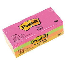 מזכריות צבעוניות דביקות 653 Post It מידה 38/51 מ"מ