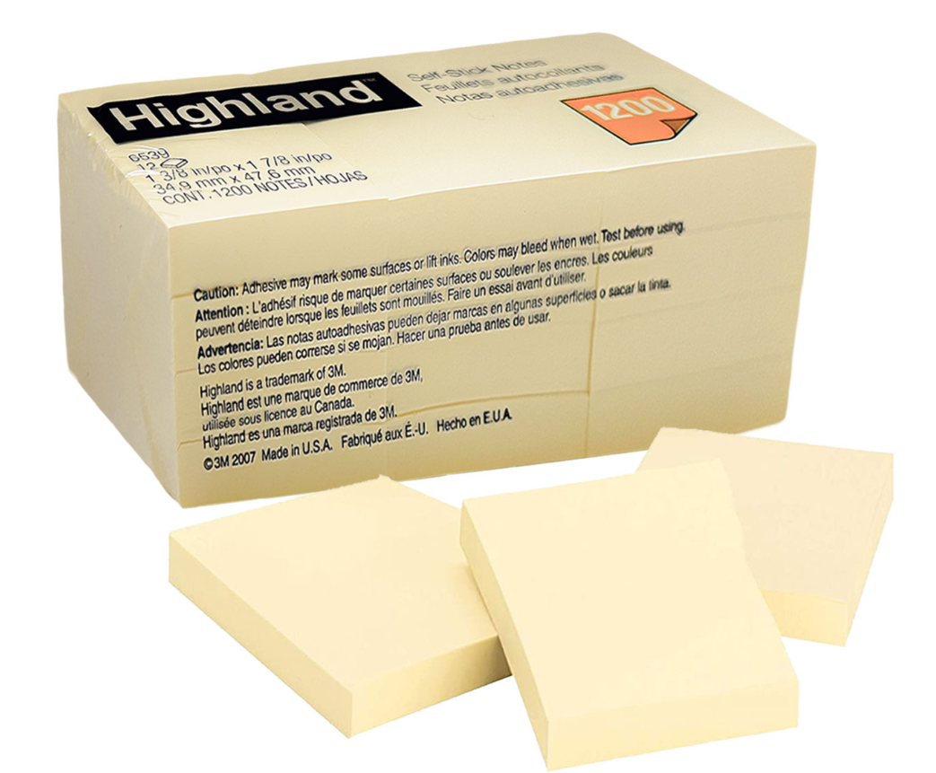 מזכריות Highland מיני צהובןת 4.5x3.5 ס"מ - חבילה של 12