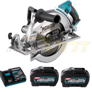גוף מסור עגול נטען + 2 סוללות-5ah 40V ומטען, מקיטה Makita RS002GZ 40V 