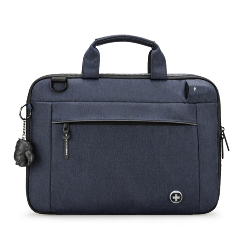 תיק צד למחשב 16 אינץ בצבע כחול Swiss Digital Bolligen