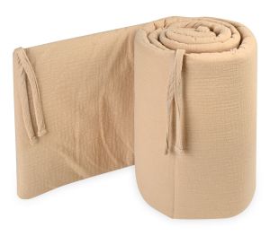 מגן ראש למיטת תינוק טטרא בייסיק מבד 100% כותנה - חום